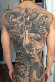 Tatuaggio Zhao Zilong del dio della guerra con la schiena dominante