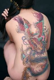 Fanm tounen pentire Phoenix tatoo