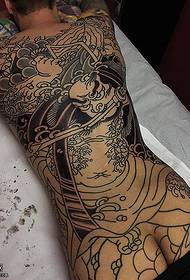 Велики леђа у јапанском стилу тотем тетоважа узорак