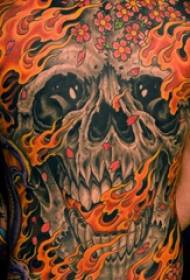 Padrão de tatuagem nas costas