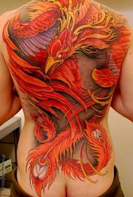 Plot me tatuazh të bukur Phoenix