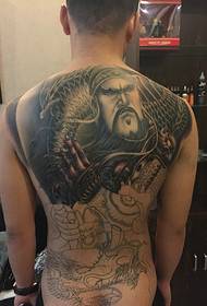 Traditional Guan Gong tattoos full of handsome and sturdy days