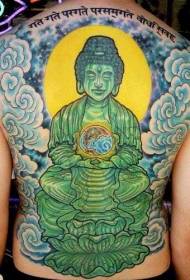 Te tote taatai Buddha Green i runga i te katoa o te tuara