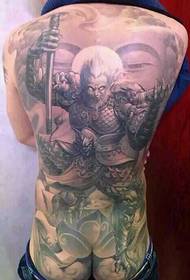 Monkey King tatuaje ereduaren giroa beteta