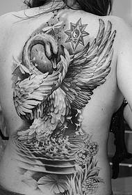 Pola tattoo swan kaéndahan Daquan