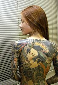 Full-back totem tattoo pictures that girls can also hold