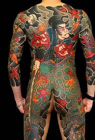 Ferskate Japanske tradisjonele tattoo-ûntwerpen foar folsleine rêchkleur