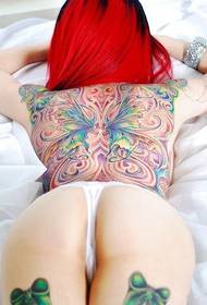 Modna ljepota Cvjetni Natrag Totem Tattoo