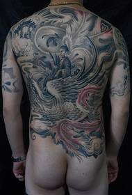 Phoenix Buddha-ren tatuaje osoa