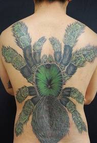 Tatuaggio di ragno velenoso di grandi dimensioni sul retro