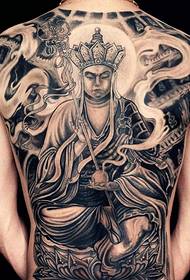 Tatuaggio totem personalità monaco Don Juan bianco e nero