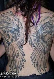 Pilni muguras spārni, tetovējuma raksts