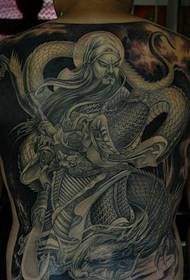 Доминирајућа цоол тетоважа Гуан Гонг с пуним леђима