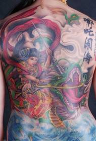 Men's back, what is the sea tattoo picture