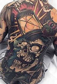 Personalized European and American style full back totem tattoo pictures