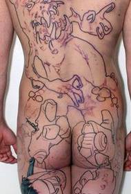 6 íomhá chun tattoos datha ultra-chasta a léiriú ó mhuineál go glúine