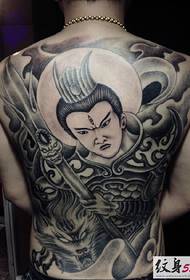 Cool a hezký Erlang God Yang Lan plné tetování zpět