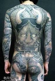 Tattoo patroon met zwarte rug