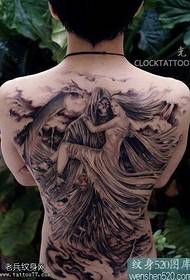 Patrón de tatuaxe de morte completa