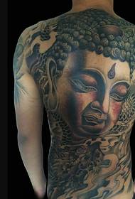 Gambar tato totem full back klasik penuh percaya diri