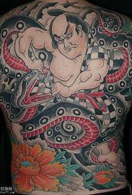Потпуно леђа јапанске узорке тетоваже ратне змије