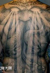 Visiškas velnio tatuiruotės modelis