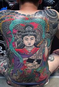 Super patronu di tatuaggi di guanyin super-back dominante