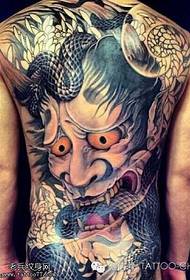 Modellu di tatuatu di serpente biancu tutale cù e spalle
