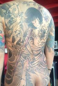 Повна спина класичний японський візерунок татуювання тотем