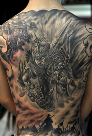 Pictiúir dathúla iomlána tattoo Zhao Yun Super dathúil agus fionnuar
