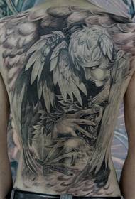 Boys full of domineering angel tattoos