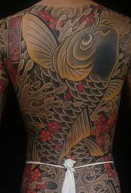 Mtindo kamili wa tattoo ya mtindo wa squid wa-Japan