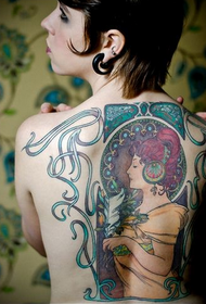 Babae back fashion medyo beauty tattoo