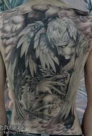 Patró de tatuatge d'àngel posterior