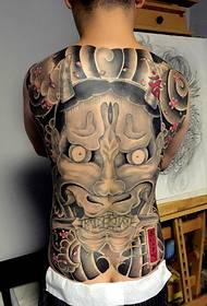 Patrón de tatuaxe de prajna tradicional en estilo japonés