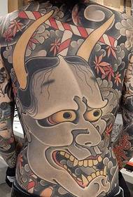 Полноценный узор татуировки большой праджны в японском стиле