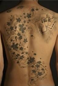 Enkel tatovering med hel rygg