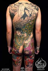 Cikakken tsarin Japanese na samurai tattoo