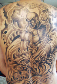 Buddhistický klasický charakter kapka tetování draka tygra