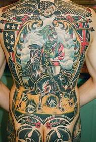 Full-back typisk atmosfære kriger ut av tatoveringsmønster
