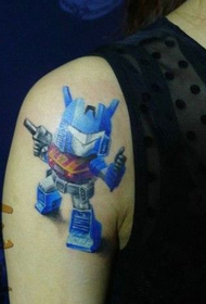 Loj Cartoon Transformers Tattoo Txawv