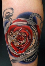 Татуировка с пылающим цветком Domineering