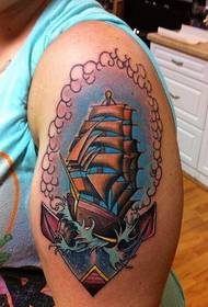 Big Sailing Tattoo Picture Encyclopedia