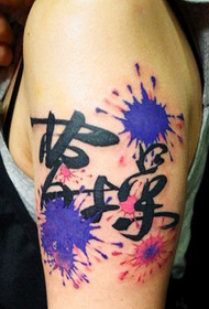 femení, braç infantil, personatge xinès, Cao Cao, més tatuatge d'injecció de tinta