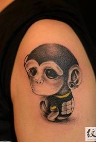 Pola tato Zodiak monkey