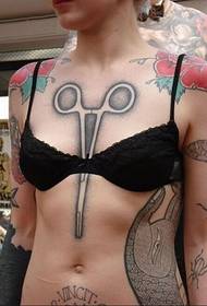 Ti fi gwo tete modèl tatoo gwo