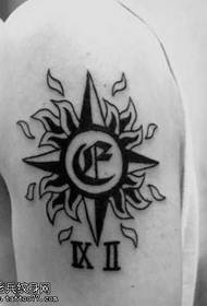 arm sun totem tattoo pattern