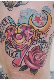 magic wand tattoo pattern on the arm