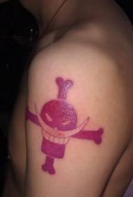 Tatuaggio totem rosso con barba bianca