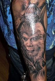 Menns personlighet svart og hvit Monkey King Tattoo